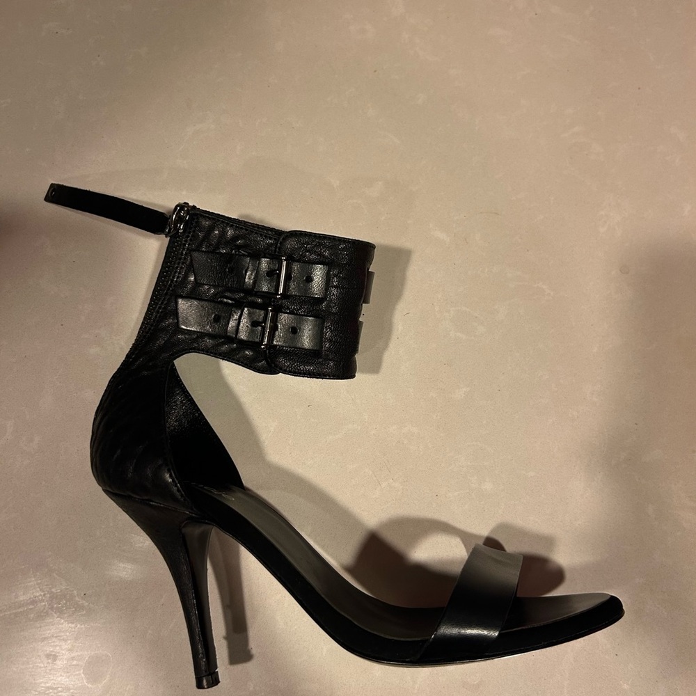 Maje Black Leather Heels